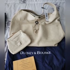 Dooney & Bourke Pebble Grain Logo Lock Shoulder Bag